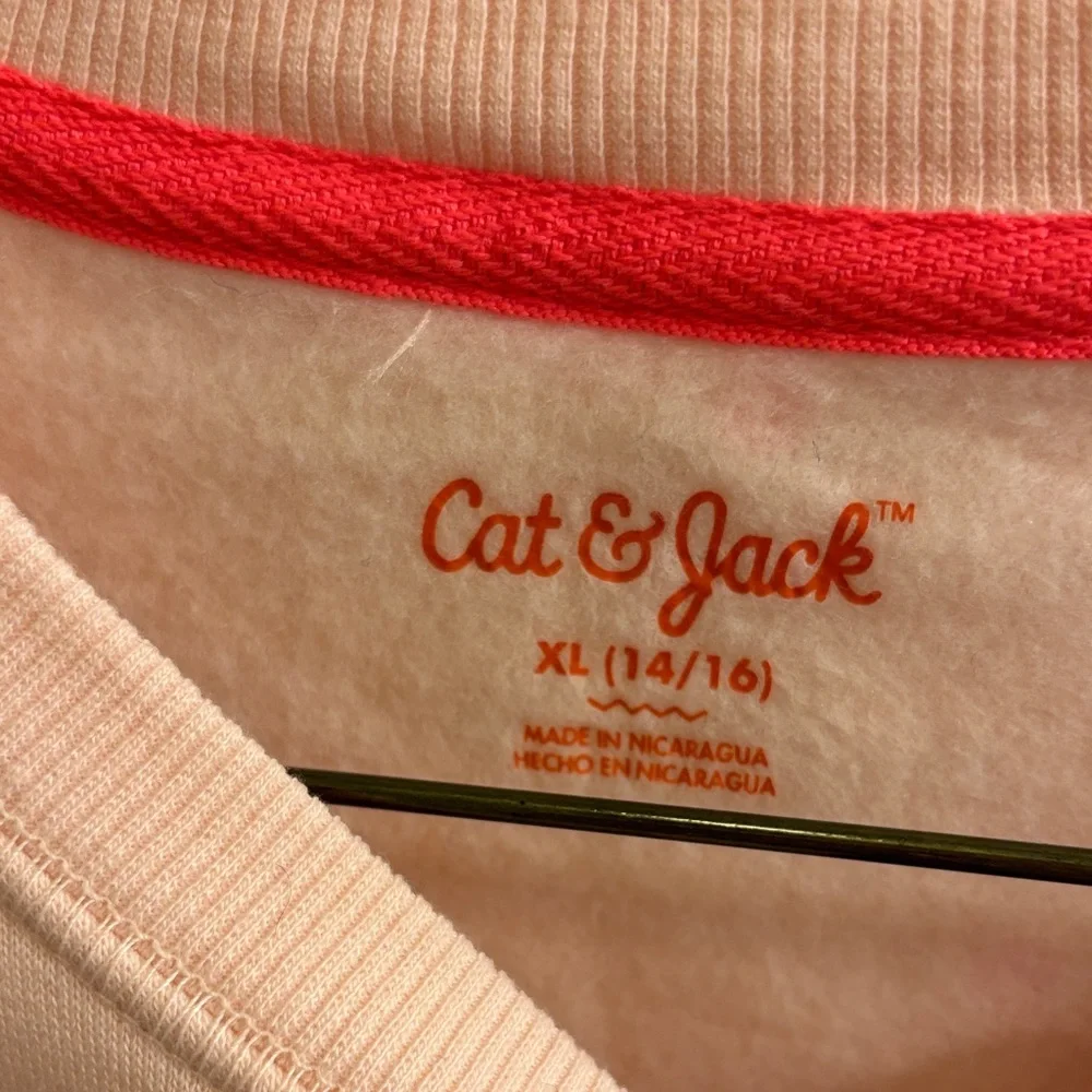 Cat & Jack Pink Polka Dot Sweatshirt - Picture 2 of 2